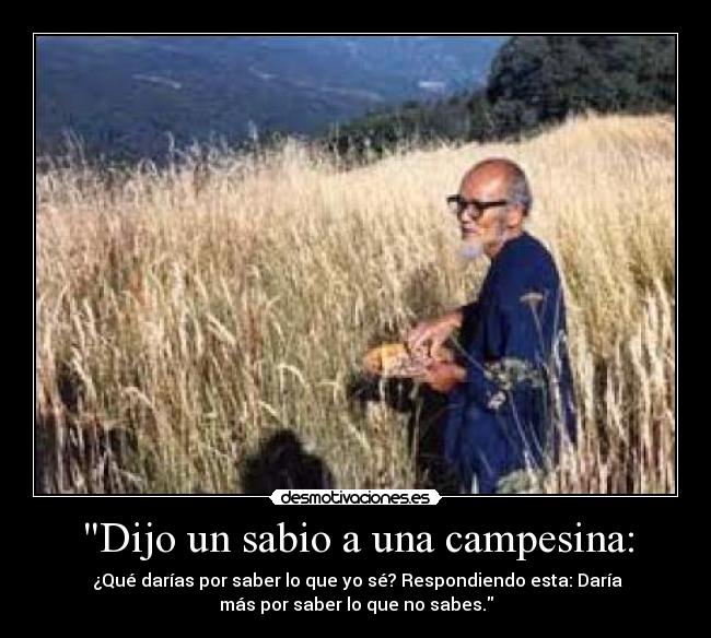 Dijo un sabio a una campesina: - 