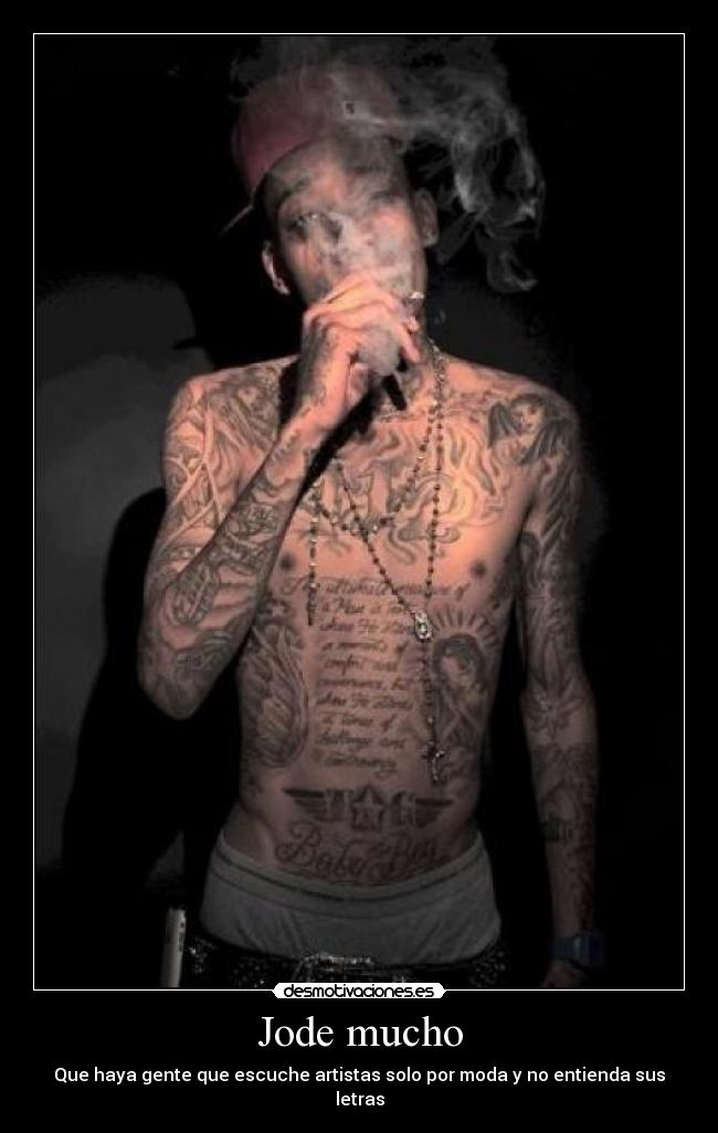 Jode mucho - Que haya gente que escuche artistas solo por moda y no entienda sus letras
