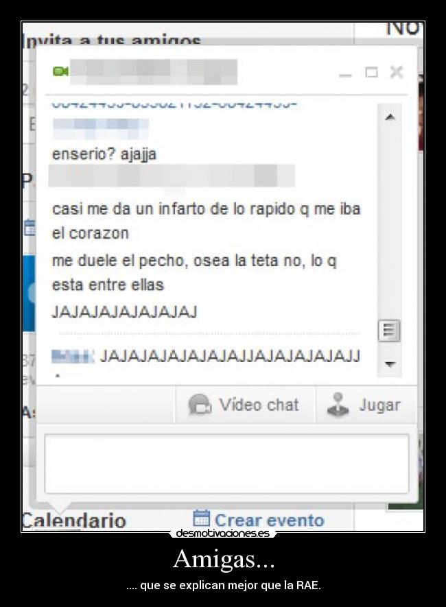 Amigas... - .... que se explican mejor que la RAE.