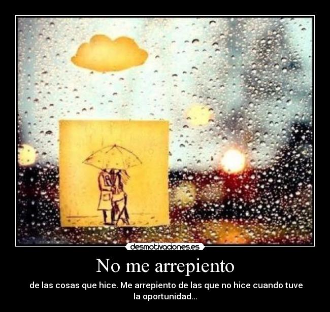 No me arrepiento -