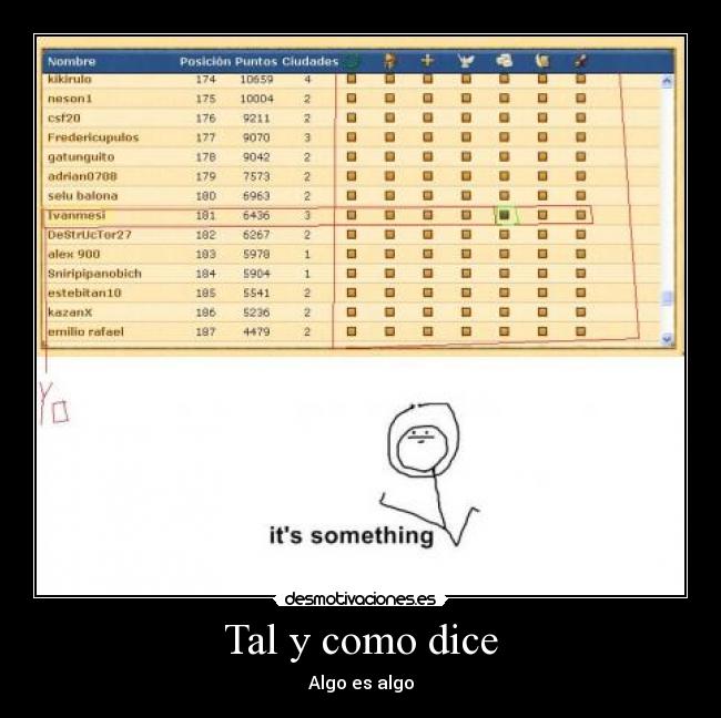 Tal y como dice - Algo es algo