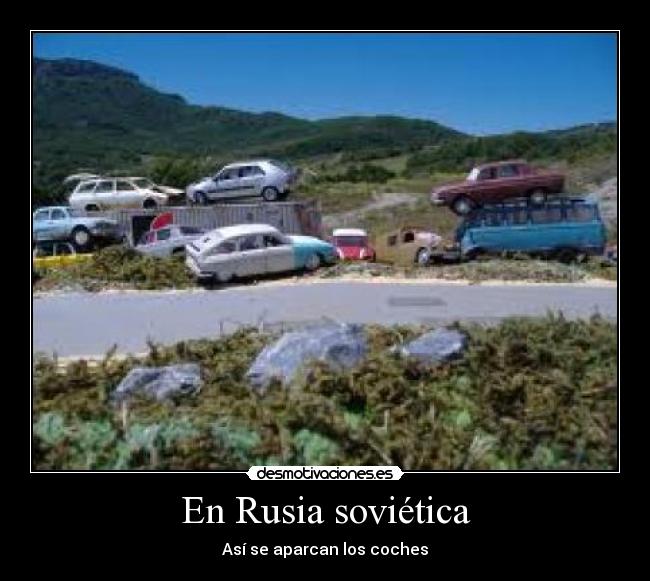 En Rusia soviética - Así se aparcan los coches