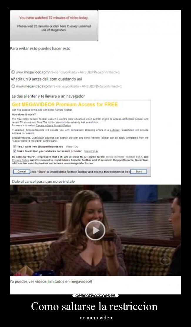 Como saltarse la restriccion - de megavideo