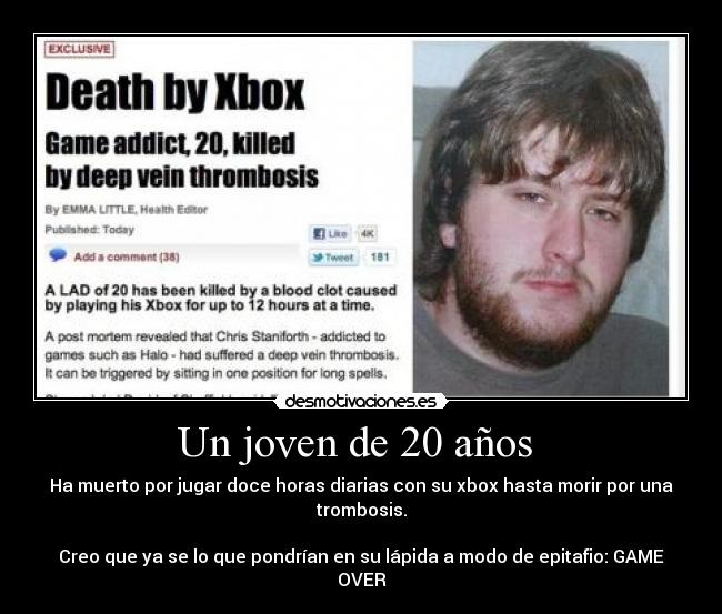 Un joven de 20 años  - 