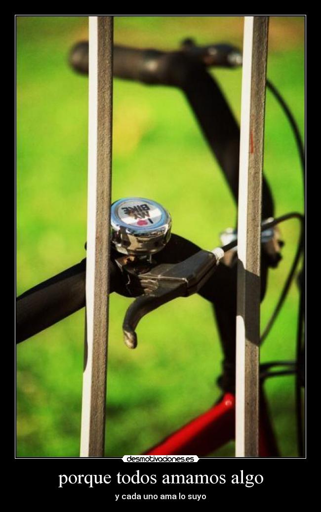 porque todos amamos algo - y cada uno ama lo suyo