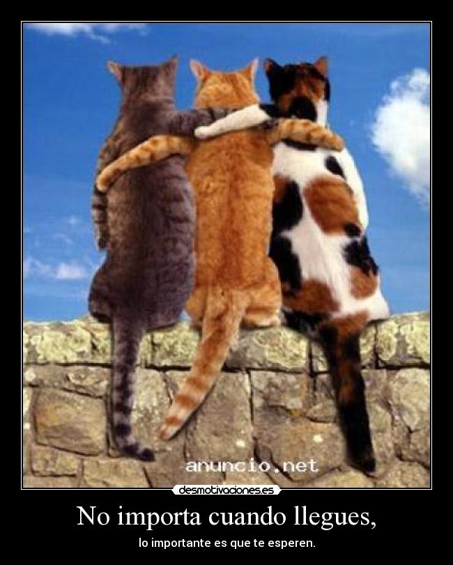 No importa cuando llegues, - lo importante es que te esperen.