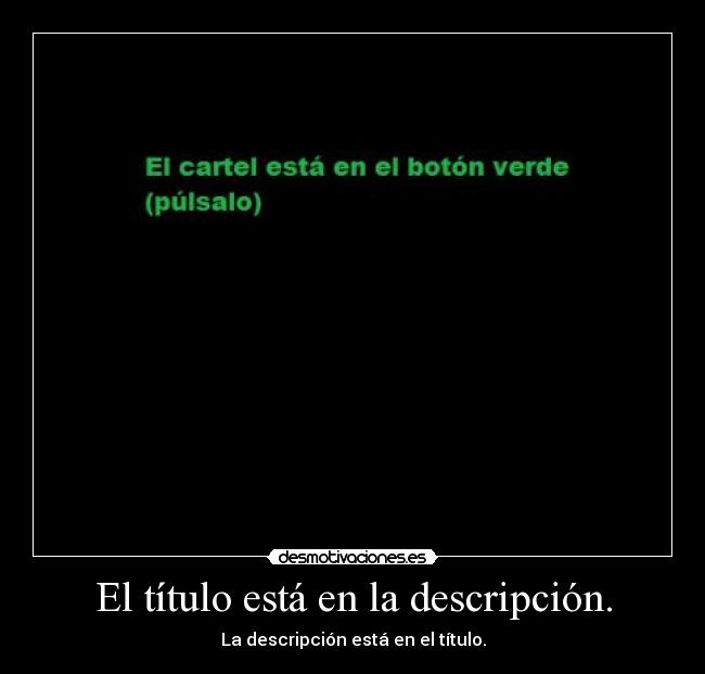 El título está en la descripción. -