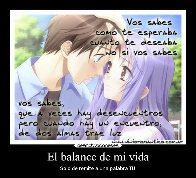 El balance de mi vida - Solo de remite a una palabra TU 
