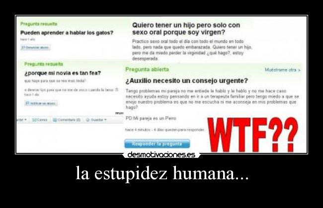la estupidez humana... -