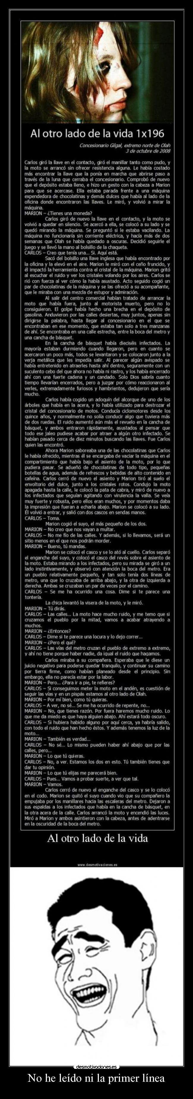 No he leído ni la primer línea -