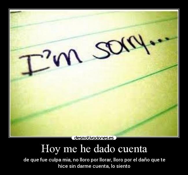 Hoy me he dado cuenta - 