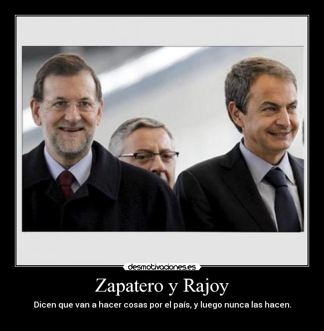 Zapatero y Rajoy -