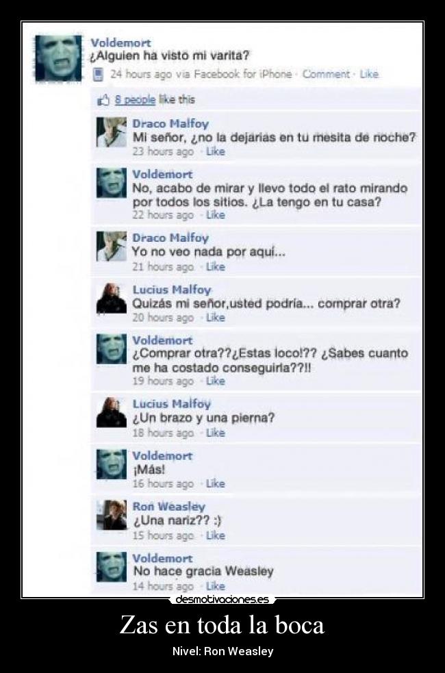 Zas en toda la boca - Nivel: Ron Weasley