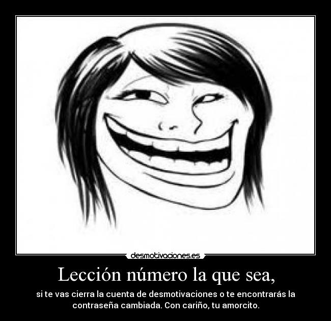 Lección número la que sea, -