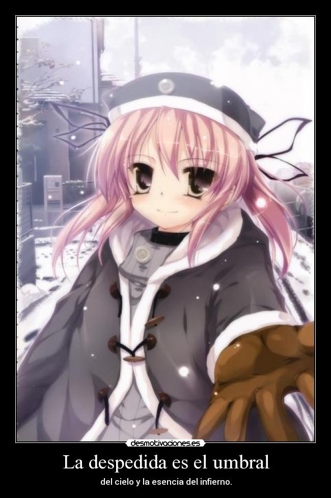 La despedida es el umbral -