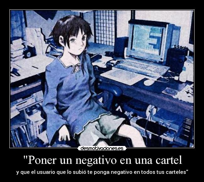 Poner un negativo en una cartel - 