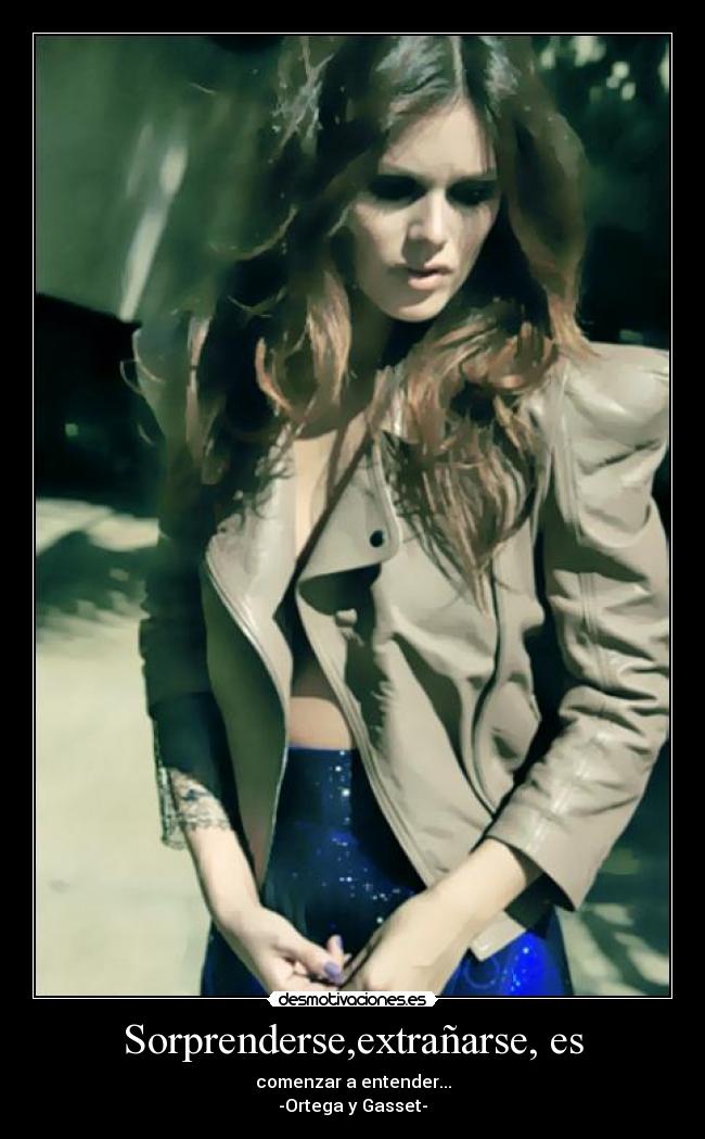 Sorprenderse,extrañarse, es - comenzar a entender...
-Ortega y Gasset-