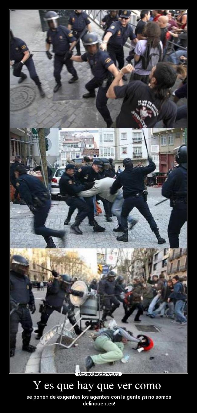 carteles mama ladilla otra subnormalidad policias que dicen proteger pueblo solo dan palos desmotivaciones