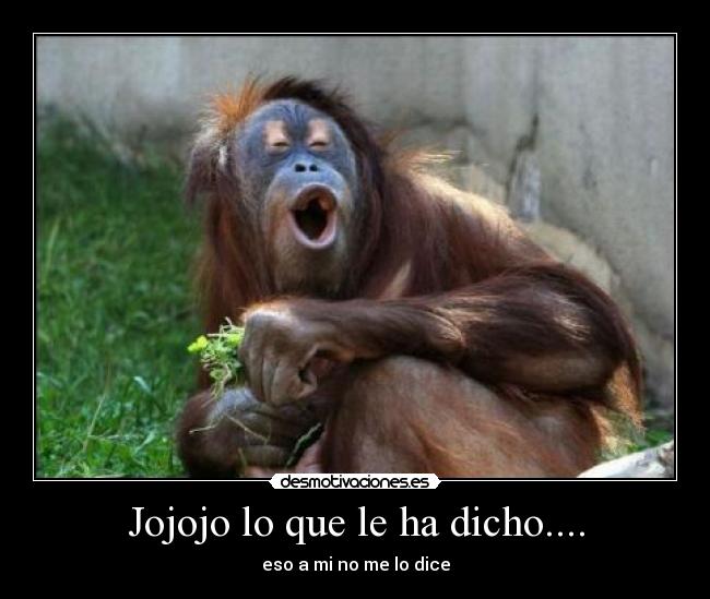 Jojojo lo que le ha dicho.... - eso a mi no me lo dice