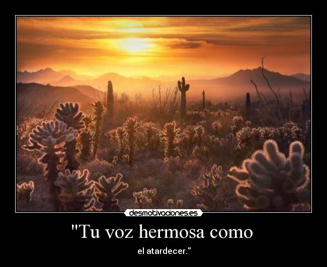 Tu voz hermosa como  - 
