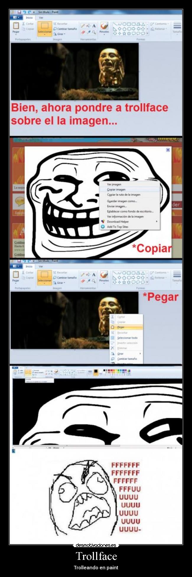 carteles troll trollface problem paint desmotivaciones