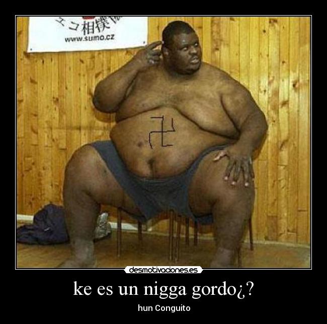 ke es un nigga gordo¿? -