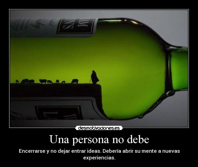 Una persona no debe - 