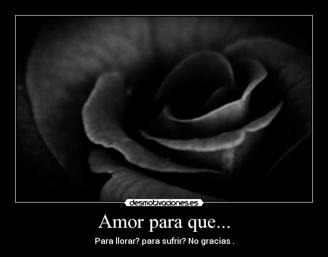 Amor para que... -