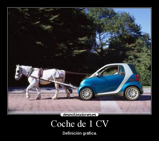 Coche de 1 CV - Definición gráfica.