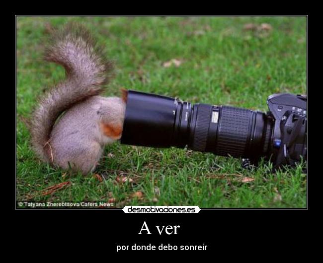 A ver - por donde debo sonreir