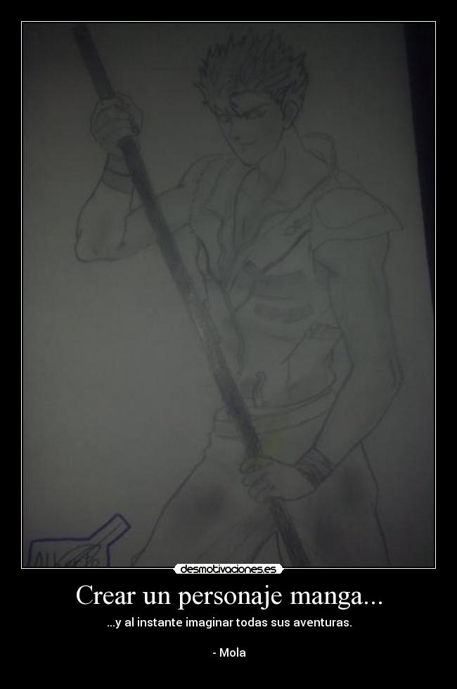 Crear un personaje manga... - ...y al instante imaginar todas sus aventuras.

- Mola
