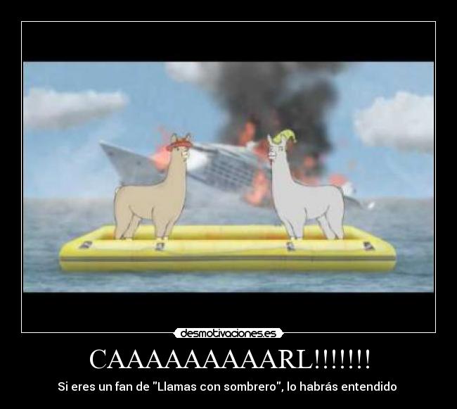 CAAAAAAAAARL!!!!!!! - Si eres un fan de Llamas con sombrero, lo habrás entendido 