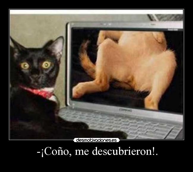 -¡Coño, me descubrieron!. -