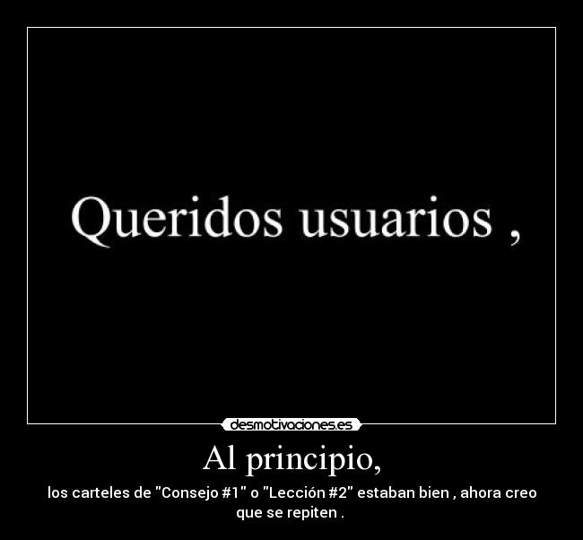 Al principio, - 
