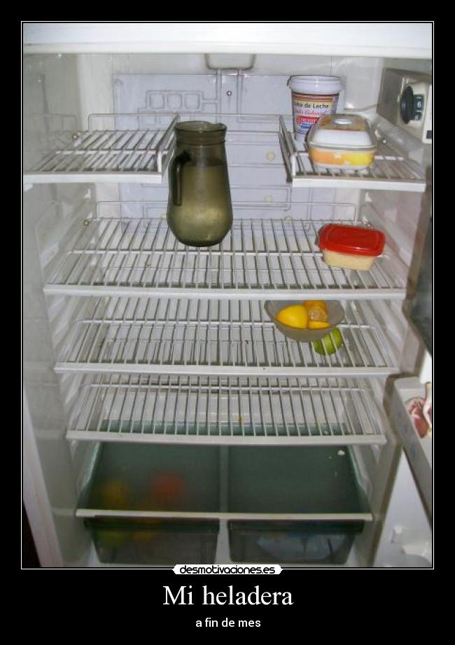 Mi heladera - a fin de mes