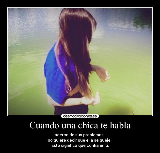 Cuando una chica te habla -
