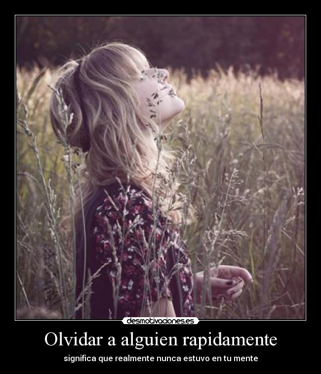 Olvidar a alguien rapidamente -