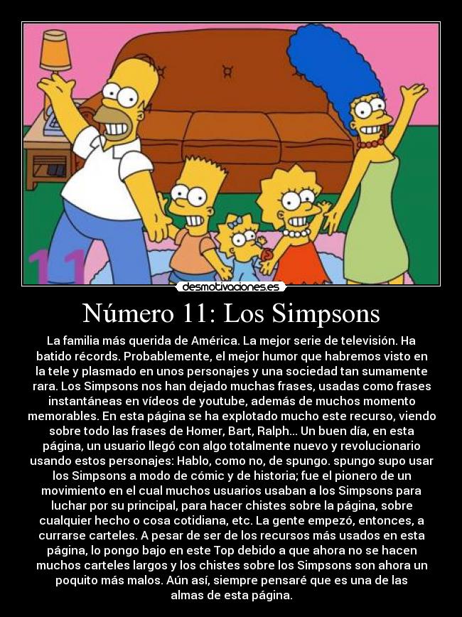 Número 11: Los Simpsons - 