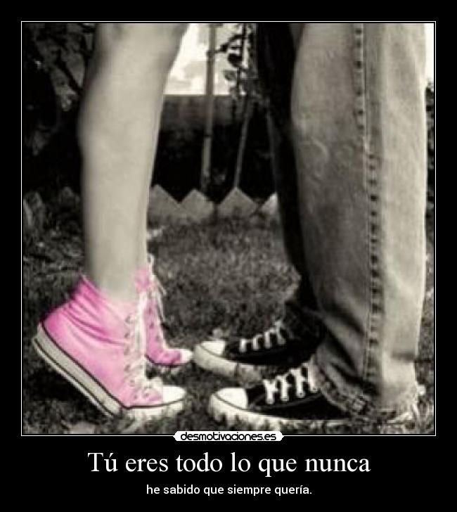 Tú eres todo lo que nunca -