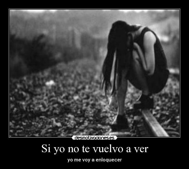 Si yo no te vuelvo a ver - yo me voy a enloquecer