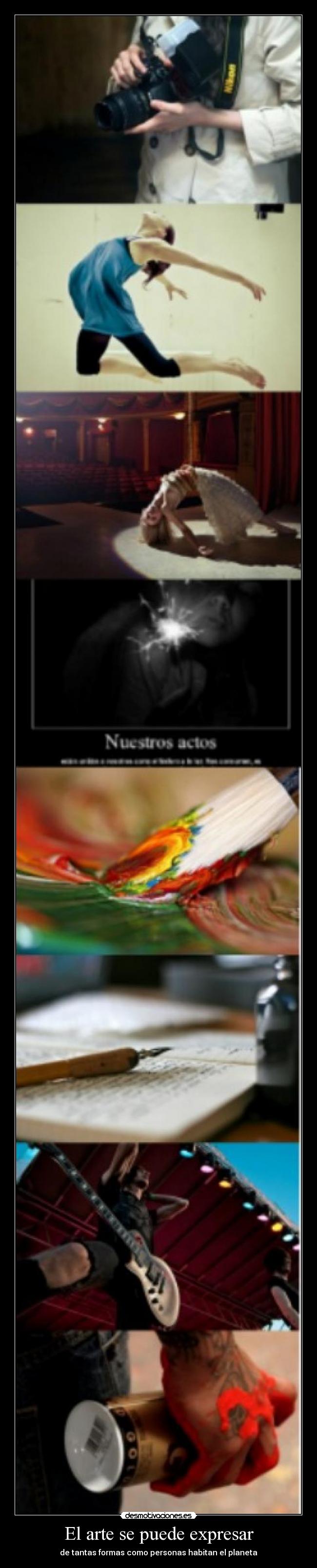 El arte se puede expresar -