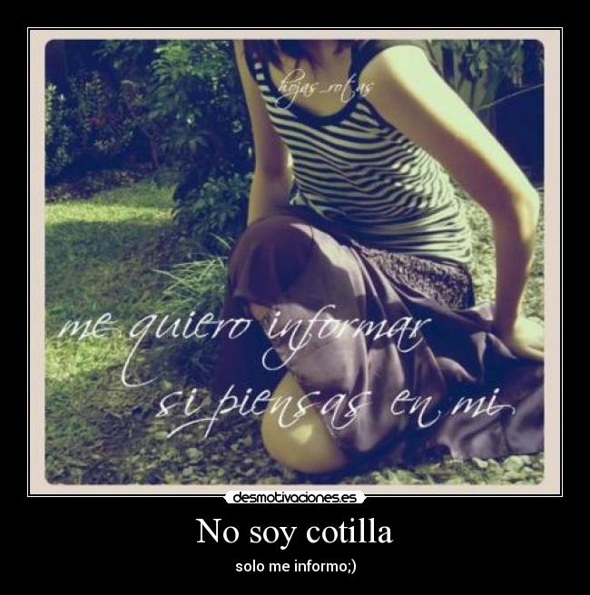 No soy cotilla -