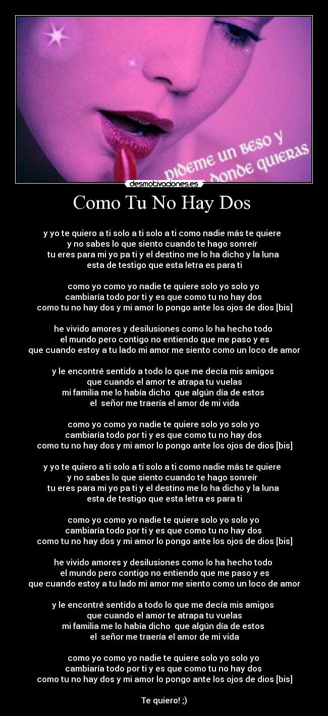 Como Tu No Hay Dos -