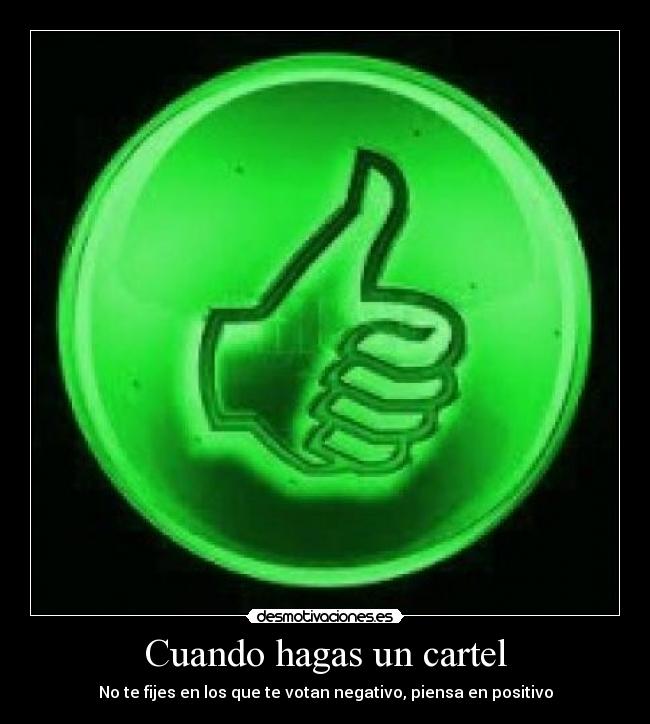 Cuando hagas un cartel -