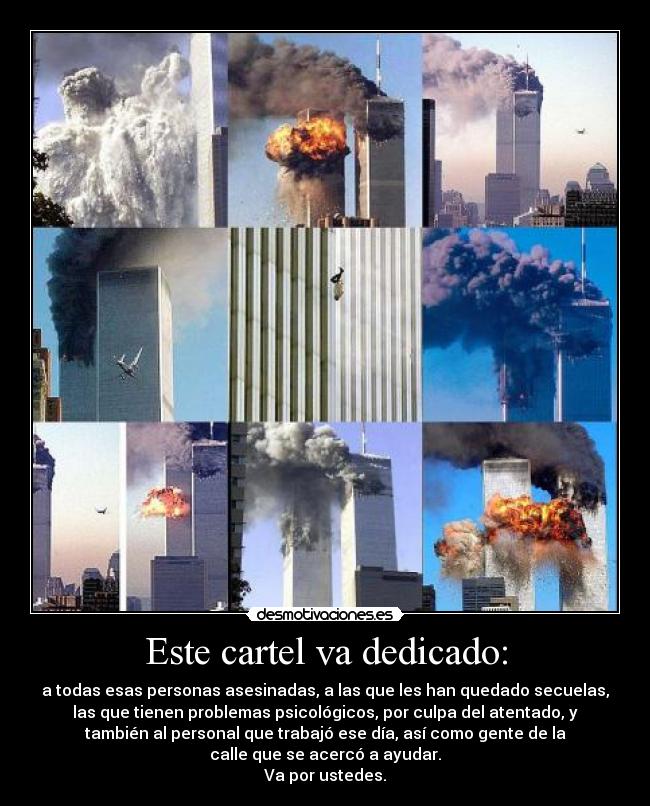 Este cartel va dedicado: - 