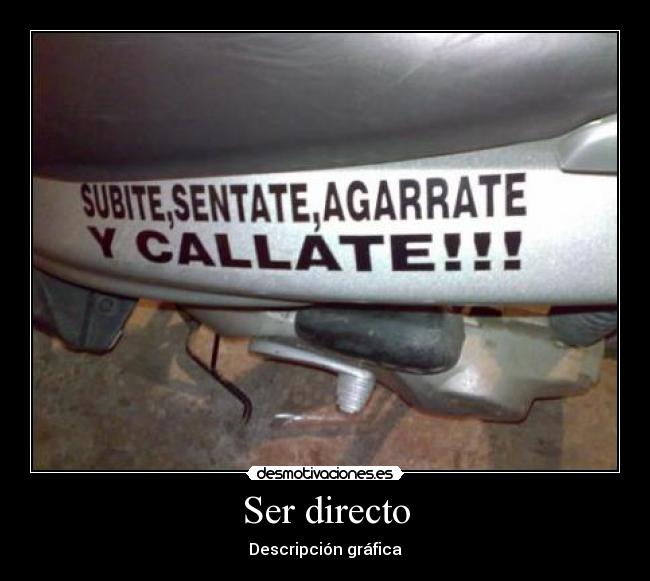 Ser directo - Descripción gráfica