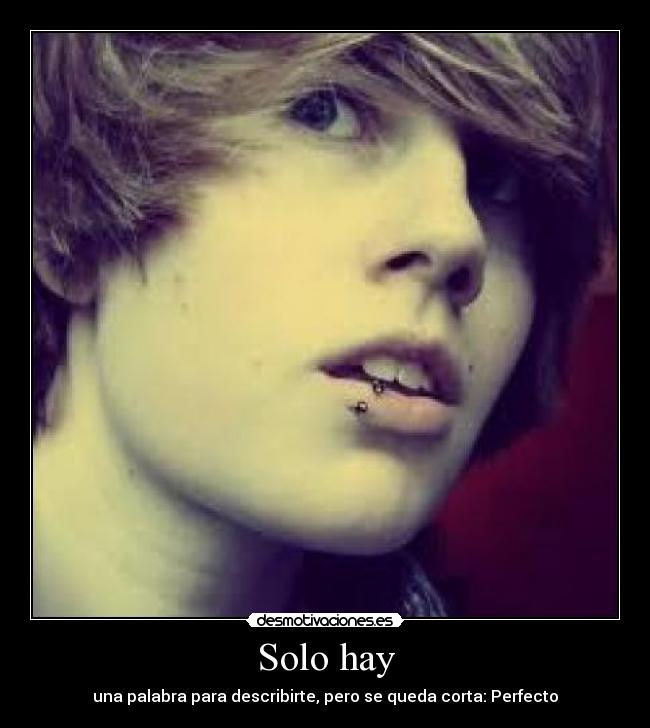 Solo hay - una palabra para describirte, pero se queda corta: Perfecto