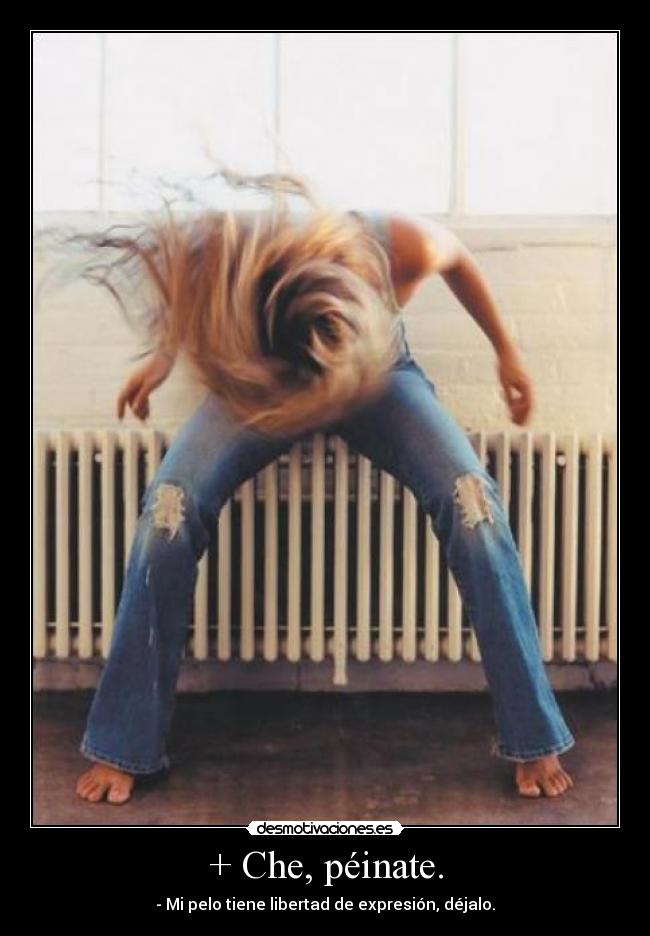 + Che, péinate. - - Mi pelo tiene libertad de expresión, déjalo.
