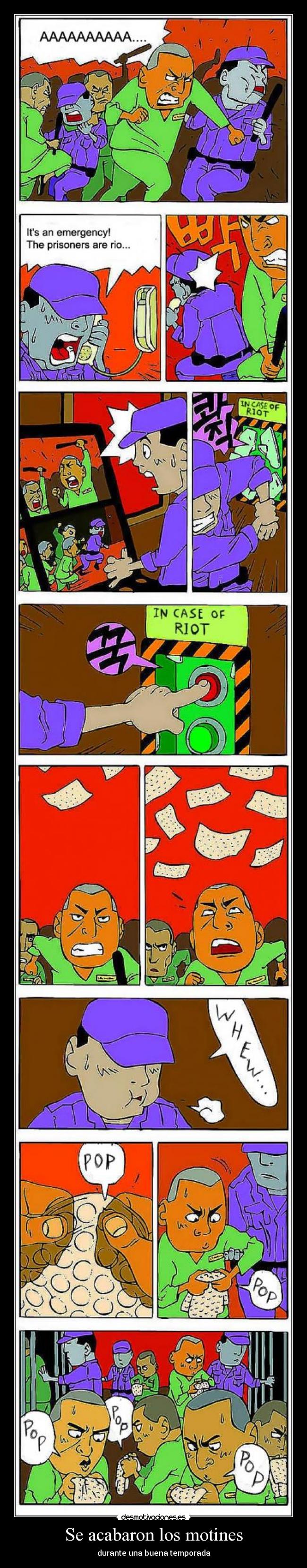 carteles los motines con pompitas son motines desmotivaciones