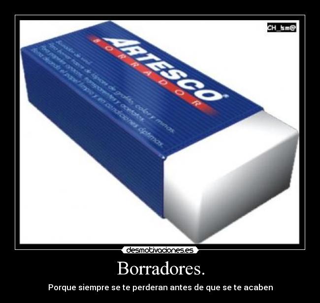 Borradores. - Porque siempre se te perderan antes de que se te acaben